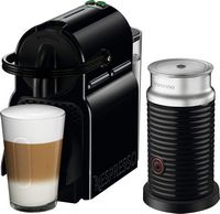 Nespresso - Inissia Espresso Machine with Aeroccino Milk Frother by DeLonghi - Intense Black - Alternate Views