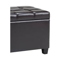 Simpli Home - Sienna Storage Ottoman Bench - Tanner's Brown - Alternate Views