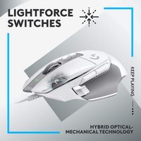 Logitech - G502 X Wired USB Optical Gaming Mouse with HERO 25K Sensor - Wired - White - Alternate Views