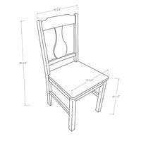 Walker Edison - Huntsman Wood Dining Chair (Set of 2) - Dark Oak - Alternate Views