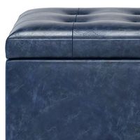 Simpli Home - Cosmopolitan Storage Ottoman - Denim Blue - Alternate Views