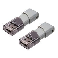 PNY - Turbo Attaché 3 128GB USB 3.0 Type A Flash Drive, 2-Pack - Silver - Alternate Views