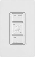 Lutron - Caseta Wireless Pico Smart Remote for Audio, Works with Sonos - White - Alternate Views