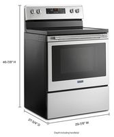 Maytag - 5.3 Cu. Ft. Self-Cleaning Freestanding Fingerprint Resistant Electric Range - Stainless ... - Alternate Views