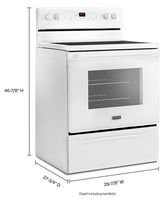 Maytag - 5.3 Cu. Ft. Self-Cleaning Freestanding Electric Range with Precision Cooking system - White - Alternate Views
