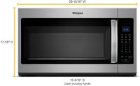 Whirlpool - 1.9 Cu. Ft. Over-the-Range Microwave with Sensor Cooking - Stainless Steel - Alternate Views