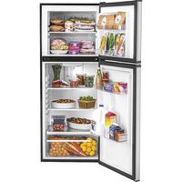 Haier - 9.8 Cu. Ft. Top-Freezer Refrigerator - Stainless Steel - Alternate Views