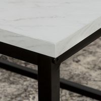 Walker Edison - Rectangular Coffee Table - Faux Marble/Black - Alternate Views