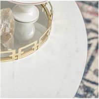 Walker Edison - Modern Glam Round Coffee Table - Faux Marble - Alternate Views