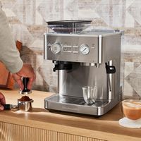 KitchenAid - Semi Automatic Espresso Machine with Burr Grinder, KES6551 - Stainless Steel - Alternate Views