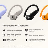 Beats - Powerbeats Pro 2 True Wireless Active Noise Canceling  Earbuds - Jet Black - Alternate Views