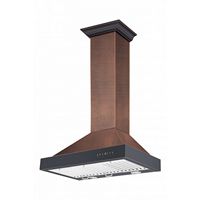 ZLINE - 36 inches - Externally Vented - Wall Range Hood - Hammered Copper/Bronze Accents - Alternate Views