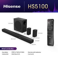Hisense - 5.1 Channel 540W Soundbar with Wireless 6.5