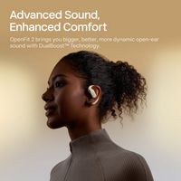 Shokz - OpenFit 2 Open-Ear True Wireless Earbuds - Beige - Alternate Views