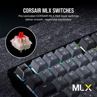 CORSAIR - K65 PLUS WIRELESS 75% RGB Mechanical Pre-Lubricated MLX Red Linear Switch Gaming Keyboa... - Alternate Views