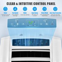 Costway 8000 BTU Dual Hose Portable Air Conditioner Cools up to 400 sq.ft 3-in-1 AC Unit w/ Remot... - Alternate Views