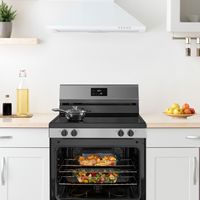 Insignia™ - 5.3 Cu. Ft. Freestanding Electric Range with Dual-Size Burner and Storage Drawer - St... - Alternate Views