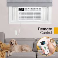 Whirlpool - 350 Sq. Ft. 8,000 BTU Window Mounted Air Conditioner with Supplemental Heat - White - Alternate Views