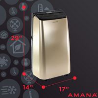 Amana - 450 Sq. Ft. Portable Air Conditioner - Gold/Black - Alternate Views