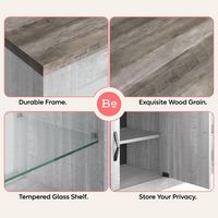 Bestier LED Entertainment Center for Living Rooms Fits TVs up to 75 Inches - White - Alternate Views