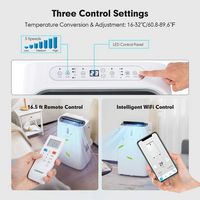 Costway 8800 BTU Portable Air Conditioner Cools up to 450 sq.ft 4-in-1 Air Cooler w/ APP & WiFi S... - Alternate Views