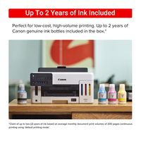 Canon - Mega Tank GX5120 Wireless SuperTank Inkjet Printer - White - Alternate Views