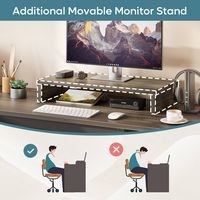 Bestier - L-Shaped Gaming Desk with Drawers and Monitor Stand - 55.7