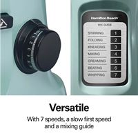 Hamilton Beach - 300 Watt 7 Speed Stand Mixer - Aqua - Alternate Views
