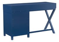 Linon Home Décor - Penrose Four-Drawer Side Storage Desk - Navy Paint / Silver Hardware - Alternate Views