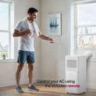 LG - 6,000 BTU DOE (8,000 BTU ASHRAE) 250 Sq. Ft. Portable Air Conditioner with Remote - White - Alternate Views