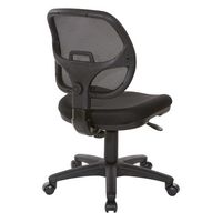 OSP Home Furnishings - Mesh Screen Back Task Chair with Fabric Seat - Black - Alternate Views