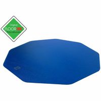 Floortex - 9-Sided Polycarbonate Gaming Chair Mat for Hard Floor 38 x 39 inches - Blue - Alternate Views