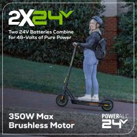 Greenworks - 2x24V Series E-Scooter with (2) 4Ah Batteries & Charger w/ 14 mi Max Operating Range... - Alternate Views