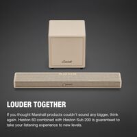 Marshall - Heston Sub 200 Subwoofer with Deep Bass and Bluetooth LE Connectivity for TV / Movies ... - Alternate Views