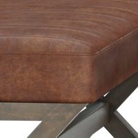 Simpli Home - Salinger Large Ottoman Bench - Distressed Saddle Brown - Alternate Views