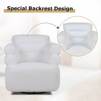 Bestier - Modern Novelty Microfiber Swivel Barrel Chair 32.9