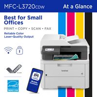 Brother - MFC-L3720CDW Wireless Digital Color All-in-One Printer with Laser Quality Output and Re... - Alternate Views