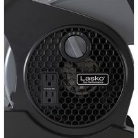 Lasko - Pro-Performance High Velocity Case Utility Fan with Integrated Power Outlets - Gray/Black - Alternate Views