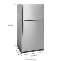 Whirlpool - 20.5 Cu. Ft. Top-Freezer Refrigerator - Stainless Steel - Alternate Views