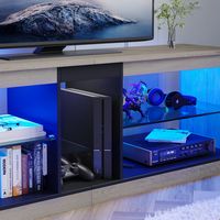 Bestier LED Gaming Entertainment Center for TVs up to 60inch with RGB Lighting - Gray - Alternate Views