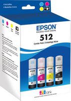 Epson - EcoTank 512 4-Pack Ink Bottles - Cyan/Magenta/Yellow/Photo Black - Alternate Views