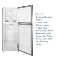Insignia™ - 10 Cu. Ft. Top-Freezer Refrigerator with Reversible Door and ENERGY STAR Certificatio... - Alternate Views
