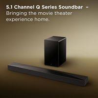 TCL - Q65H Q Class 5.1 Channel Soundbar with Dolby Atmos, Ray Danz Technology, and Wireless Subwo... - Alternate Views