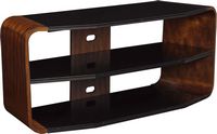 Twin Star Home - TV Stand for TVs up to 60” with Black Glass - Meridian Cherry - Alternate Views