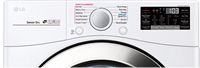 LG - 7.4 Cu. Ft. Stackable Smart Gas Dryer with Steam and Sensor Dry - White - Alternate Views