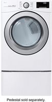LG - 7.4 Cu. Ft. Stackable Smart Gas Dryer with Sensor Dry - White - Alternate Views