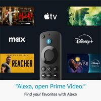 Amazon - Alexa Voice Remote with TV controls (requires compatible Fire TV device) - Black - Alternate Views