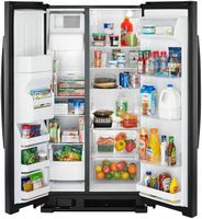 Amana - 21.4 Cu. Ft. Side-by-Side Refrigerator - Black - Alternate Views