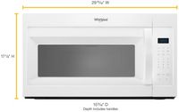 Whirlpool - 1.7 Cu. Ft. Over-the-Range Microwave - White - Alternate Views