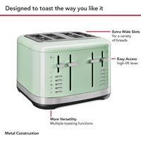 KitchenAid - 4 Slice Programmable Toaster - Pistachio - Alternate Views